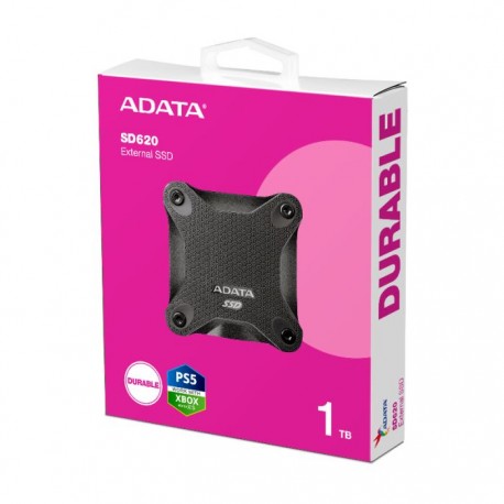 DISQUE DUR EXTERNE ADATA ASD620 1TO SSD USB 3.2 - NOIR